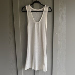 By Velvet Cream/Off White Knit Fabric Swimsuit Coverup